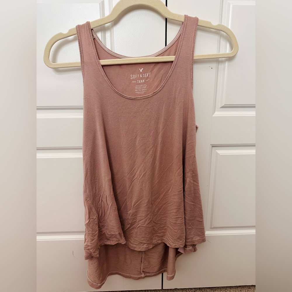 American Eagle Outfitters Soft & Sexy Mauve Tank